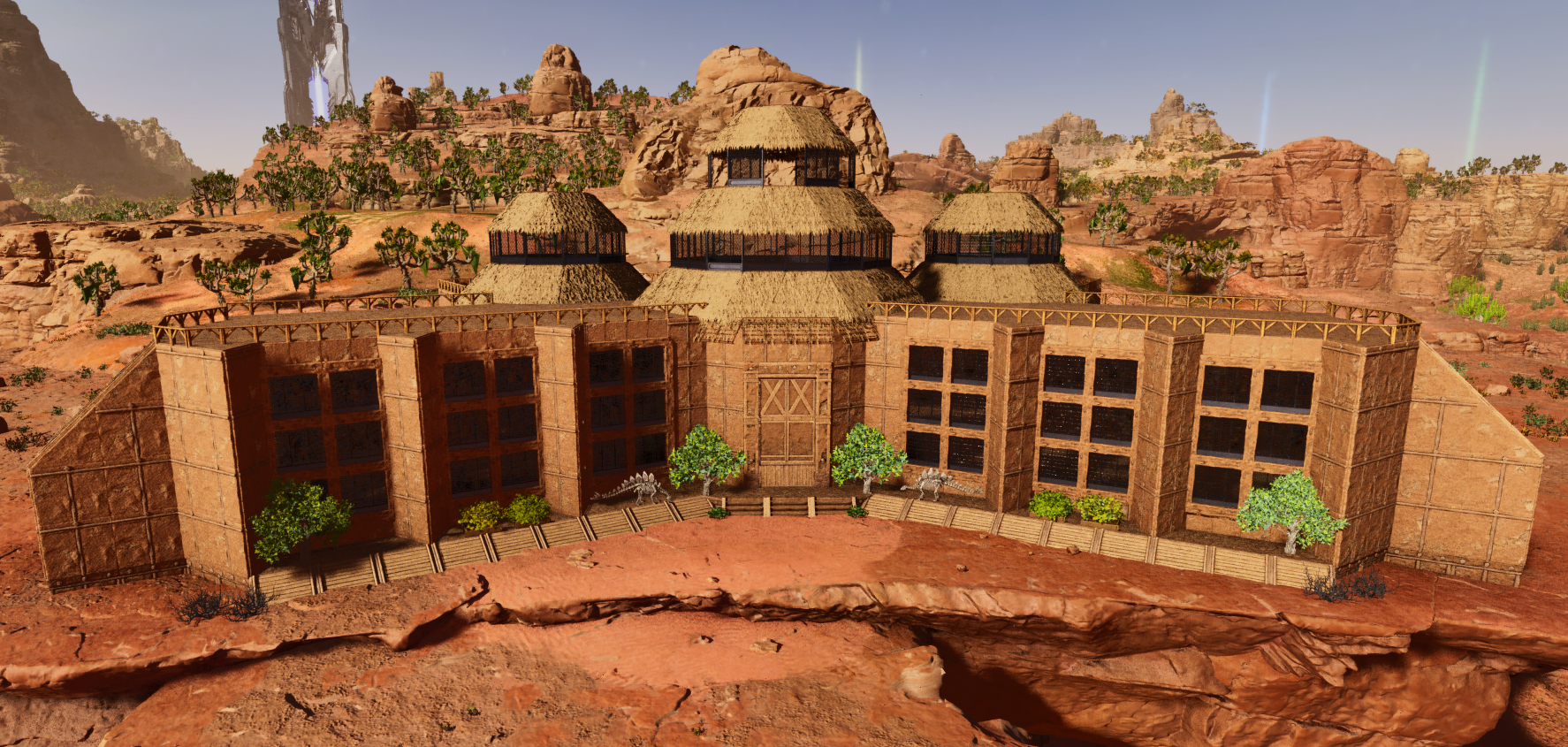 ITSATZU - Adobe - Welcome Center -Vanilla - Adobe, wood, green house, thatch