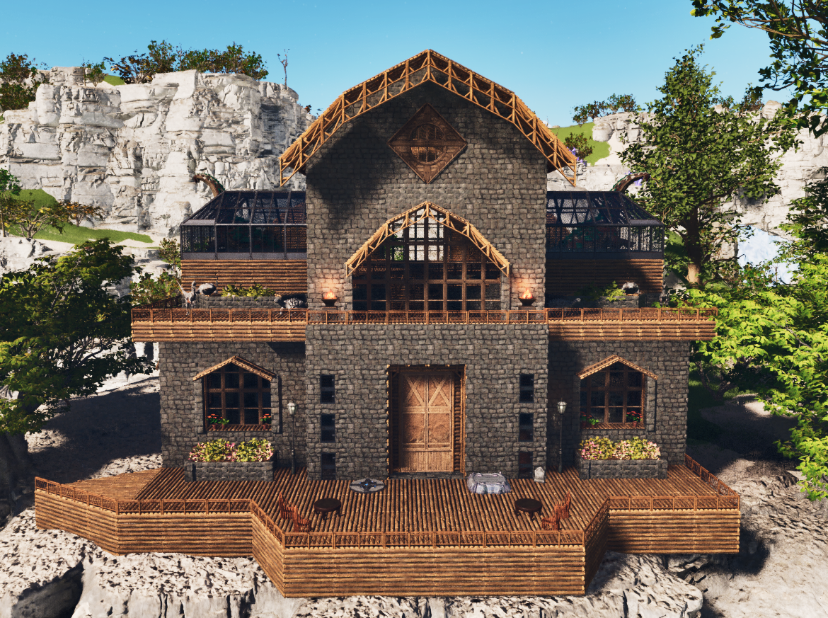 ITSATZU - Large Two Story with double greenhouses - Vanilla, no mods!