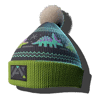 Grijze ball winter beanie