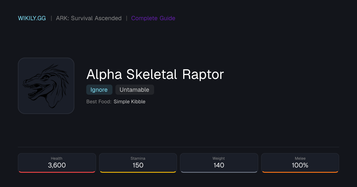 Alpha Skeletal Raptor - ARK: Survival Ascended