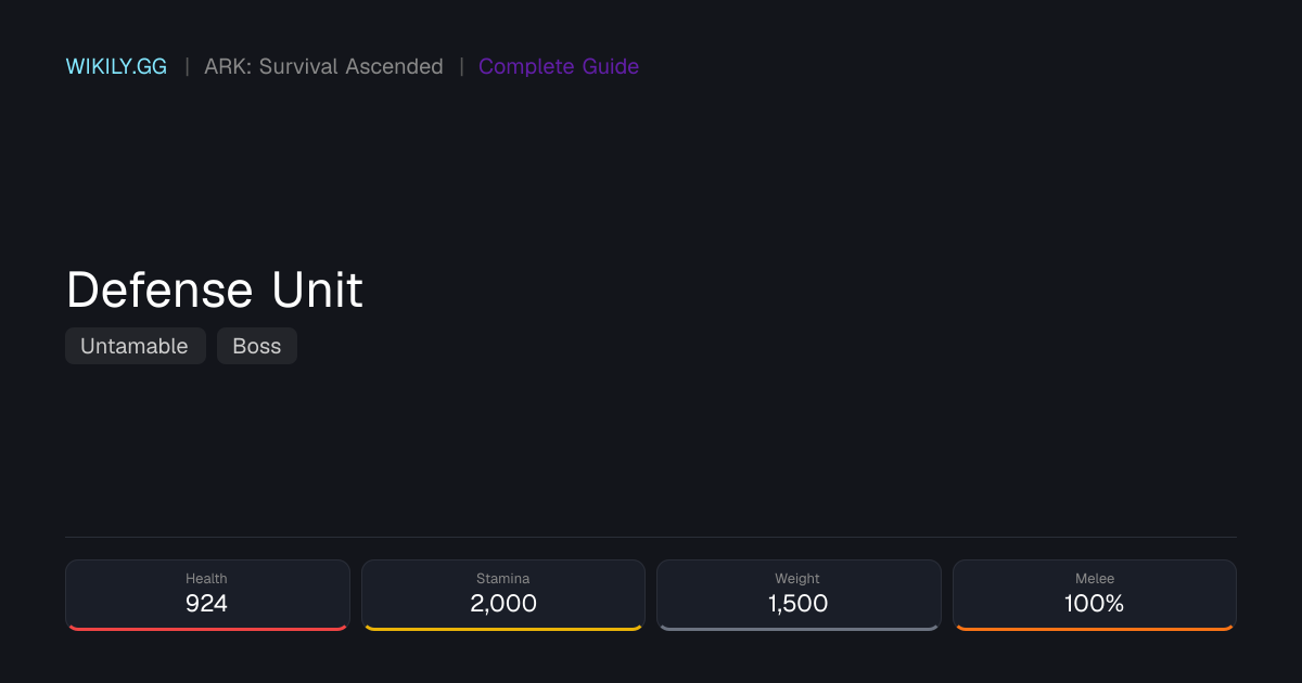 Defense Unit - ARK: Survival Ascended
