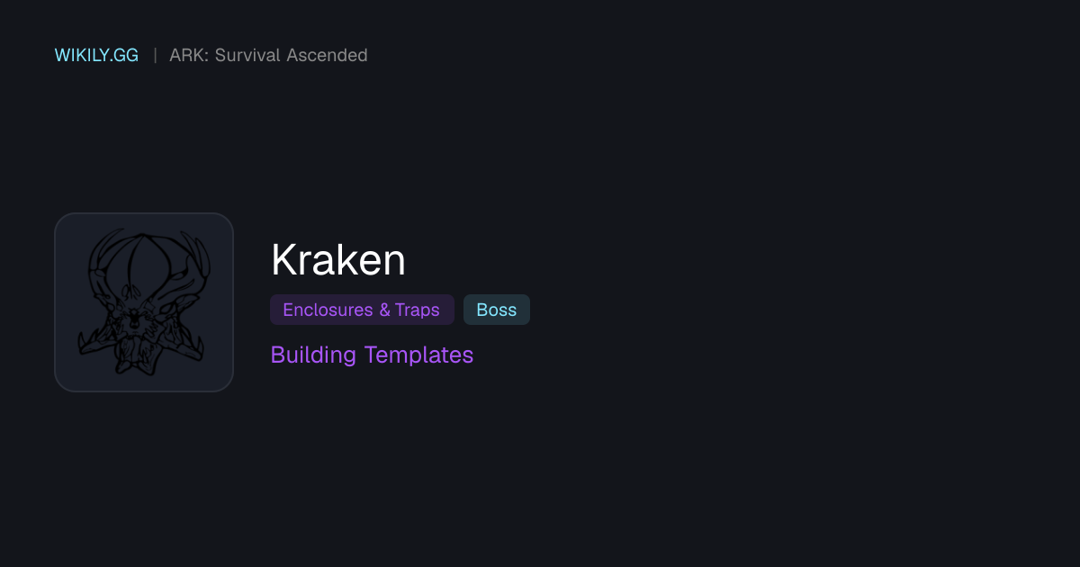 Kraken Baupläne - ARK: Survival Ascended