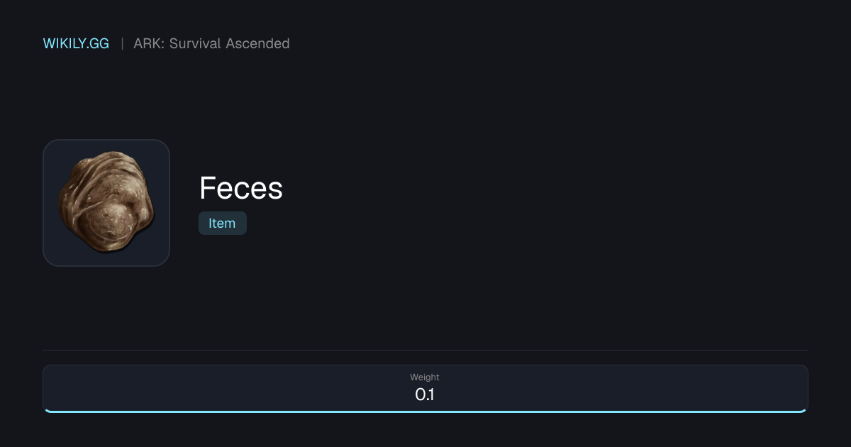 Feces - ARK: Survival Ascended