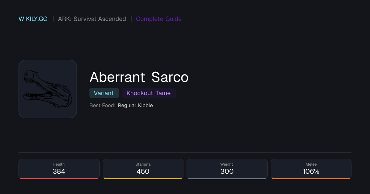 Aberrant Sarco - ARK: Survival Ascended