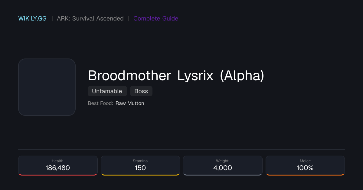 Broodmother Lysrix (Alpha) - ARK: Survival Ascended