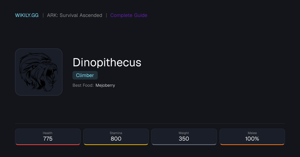 Dinopithecus - ARK: Survival Ascended