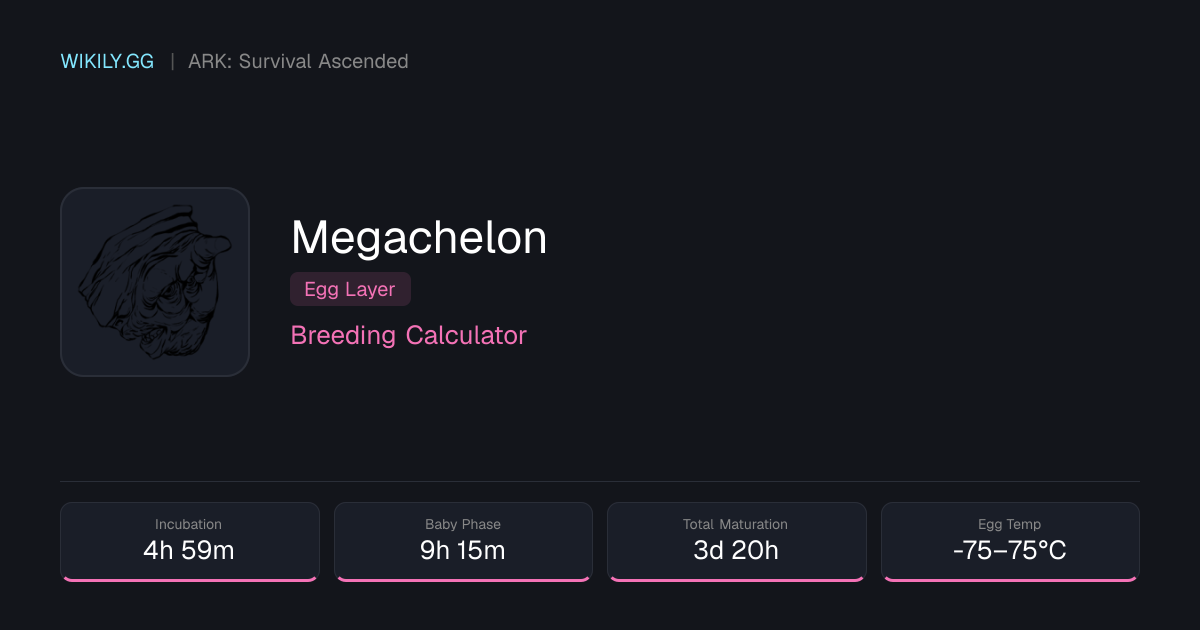 Megachelon Breeding Calculator - ARK: Survival Ascended