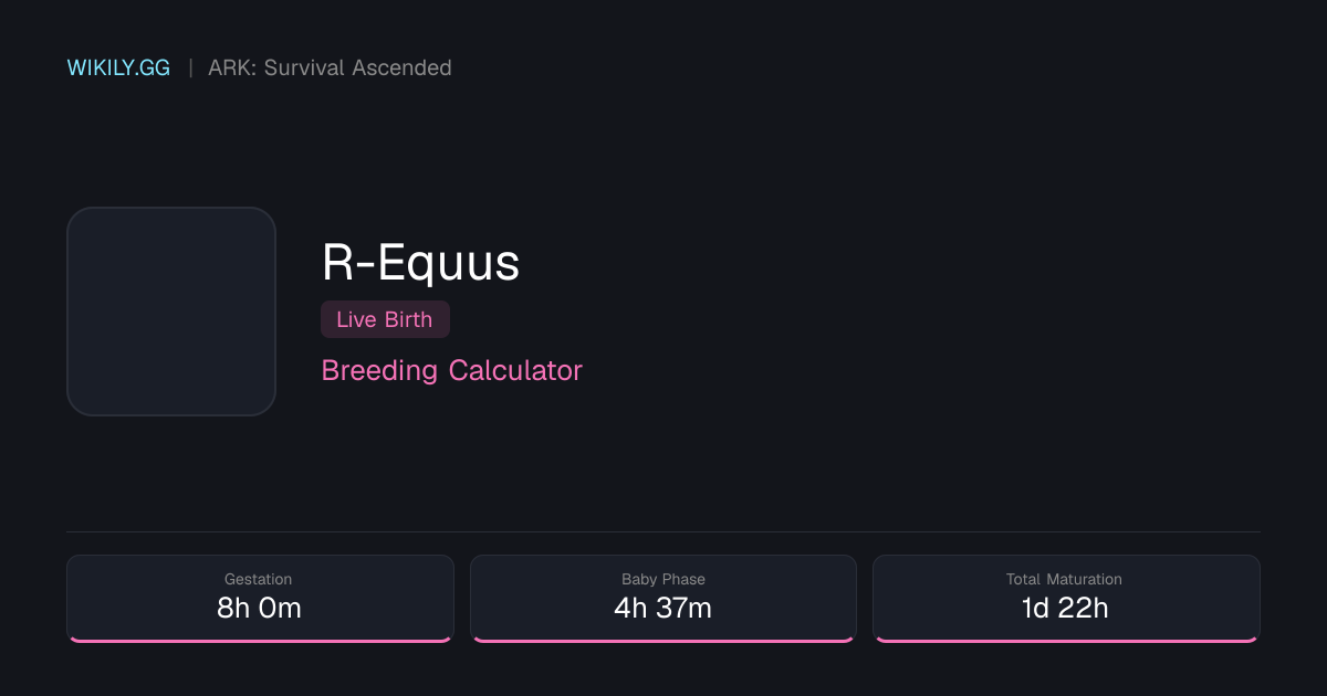 R-Equus Breeding Calculator - ARK: Survival Ascended