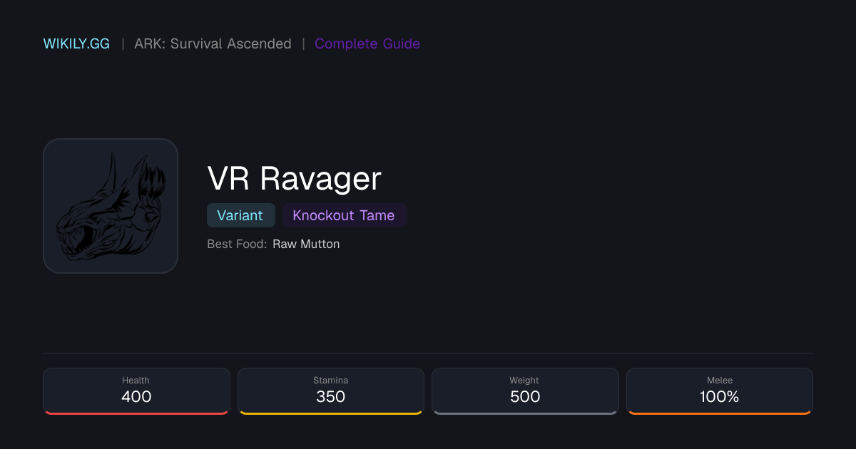 VR Ravager - ARK: Survival Ascended