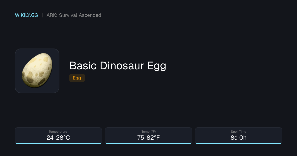 Basic Dinosaur Egg ARK Survival Ascended