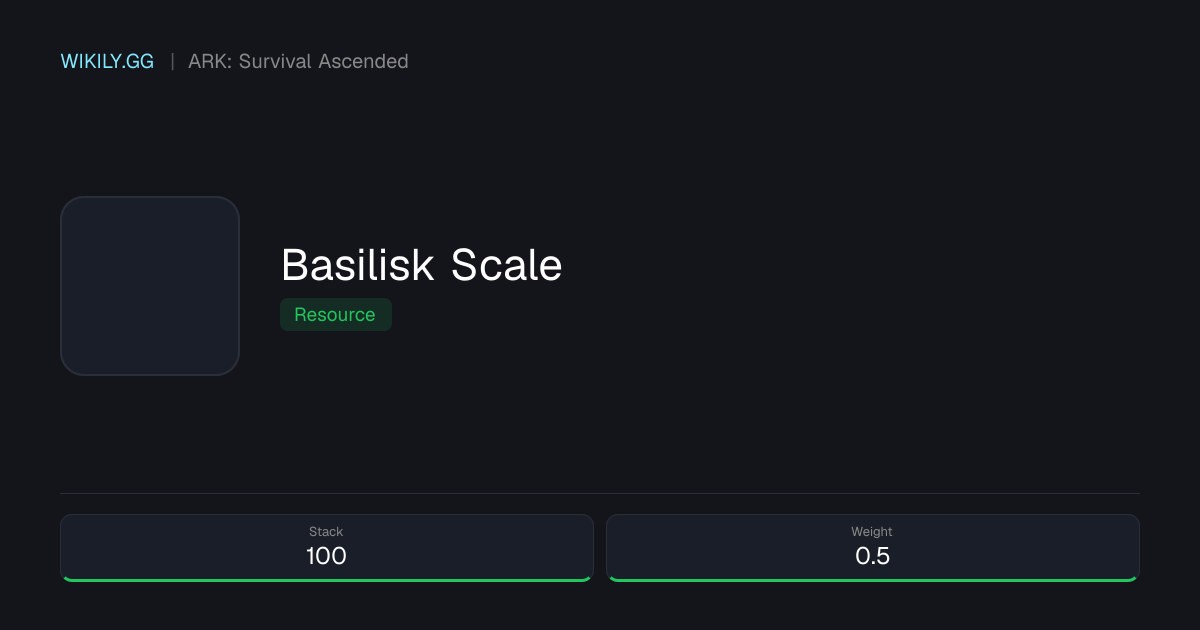 Basilisk Scale - ARK: Survival Ascended