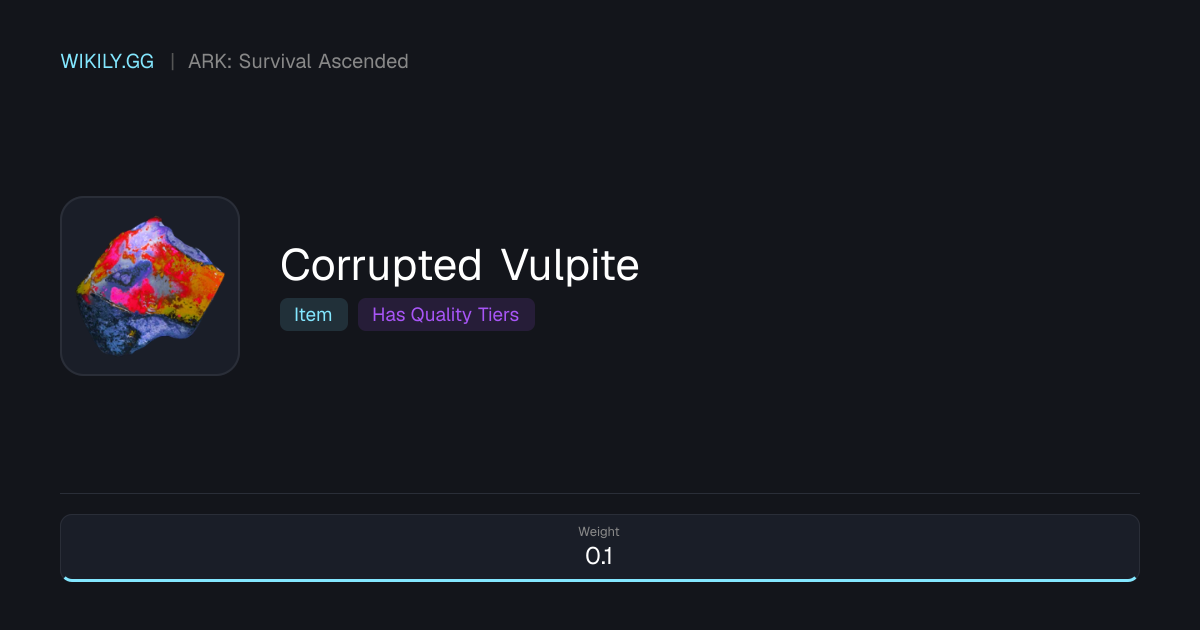 Corrupted Vulpite - ARK: Survival Ascended