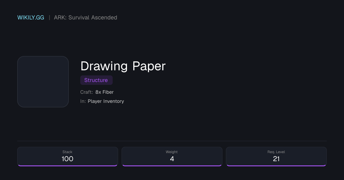 Drawing Paper - ARK: Survival Ascended