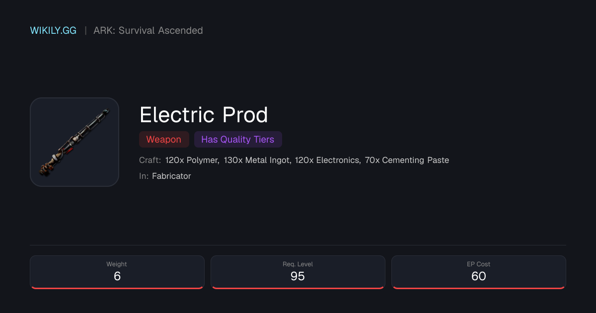 Electric Prod - ARK: Survival Ascended