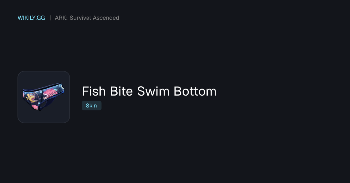 Fish Bite Swim Bottom - ARK: Survival Ascended