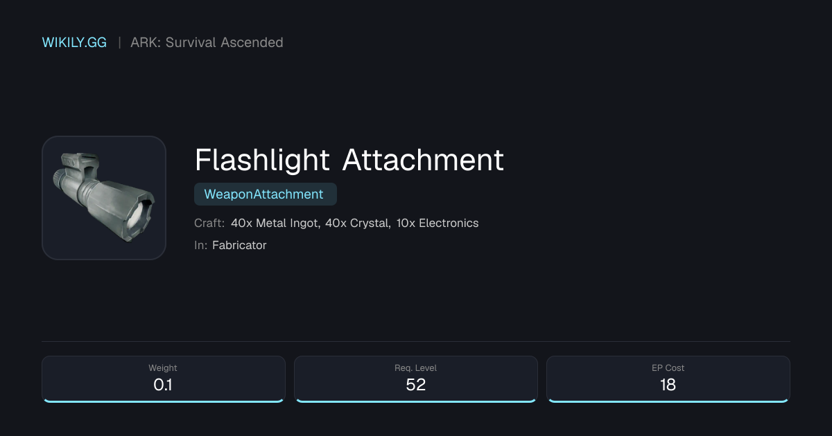 Flashlight Attachment - ARK: Survival Ascended