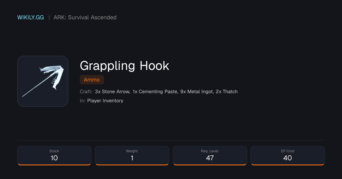 ark grappling hook weight Yiliaw with Rope, 50FT Nylon Rope, Stainless Steel Grapple Hook with 3 Claw, Gravity Hook, Aquatic Anchor Hook for Outdoor Activity, Hiking, Tree Limb Removal, Salvage Underwater, Drag Look no further than the Batman The Dark Knight Grappling Hook Ark Survival Evoled Grappling Hook