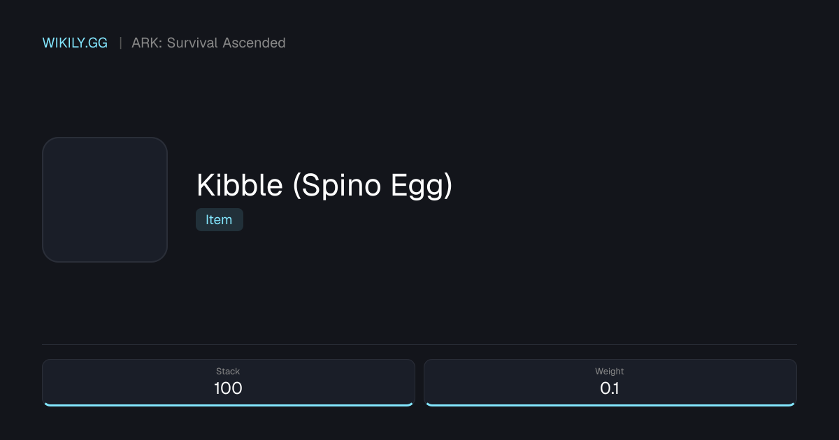 Kibble (Spino Egg) - ARK: Survival Ascended