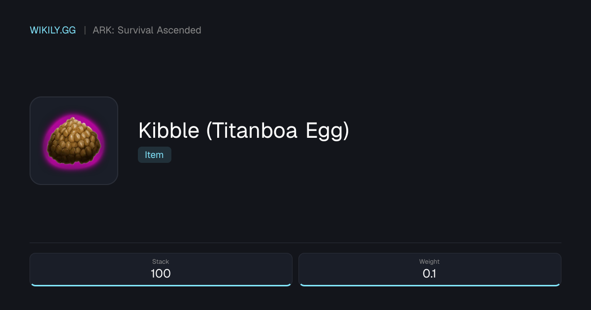 Kibble (Titanboa Egg) - ARK: Survival Ascended