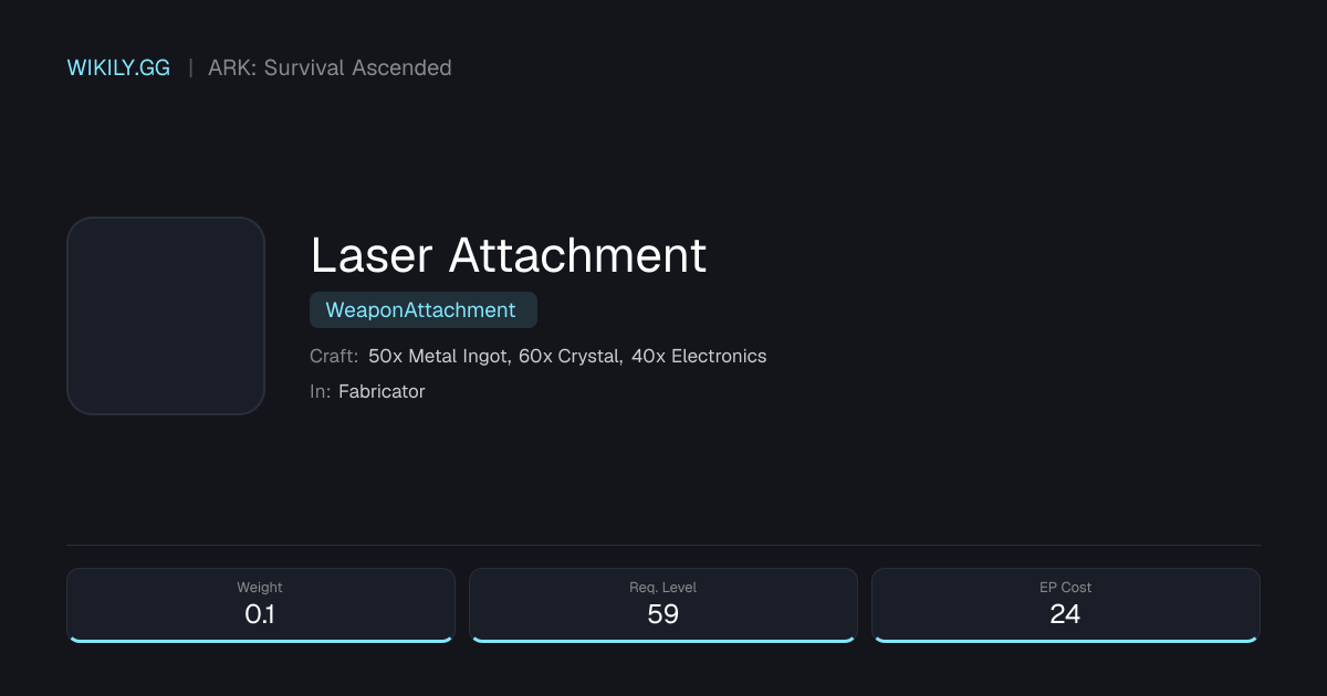 Laser Attachment - ARK: Survival Ascended