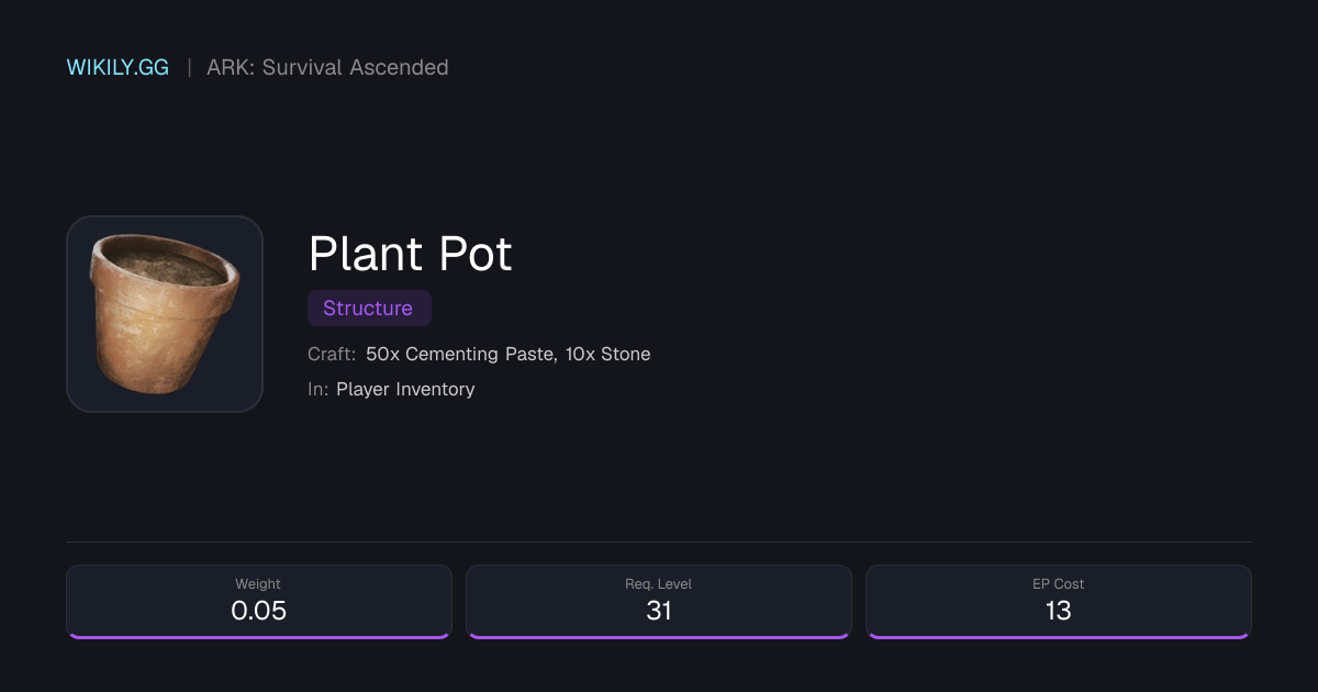 Plant Pot - ARK: Survival Ascended