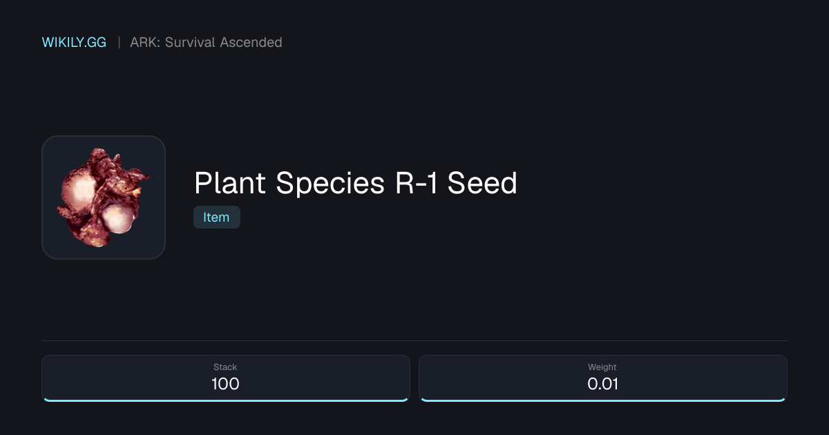 Plant Species R-1 Seed - ARK: Survival Ascended