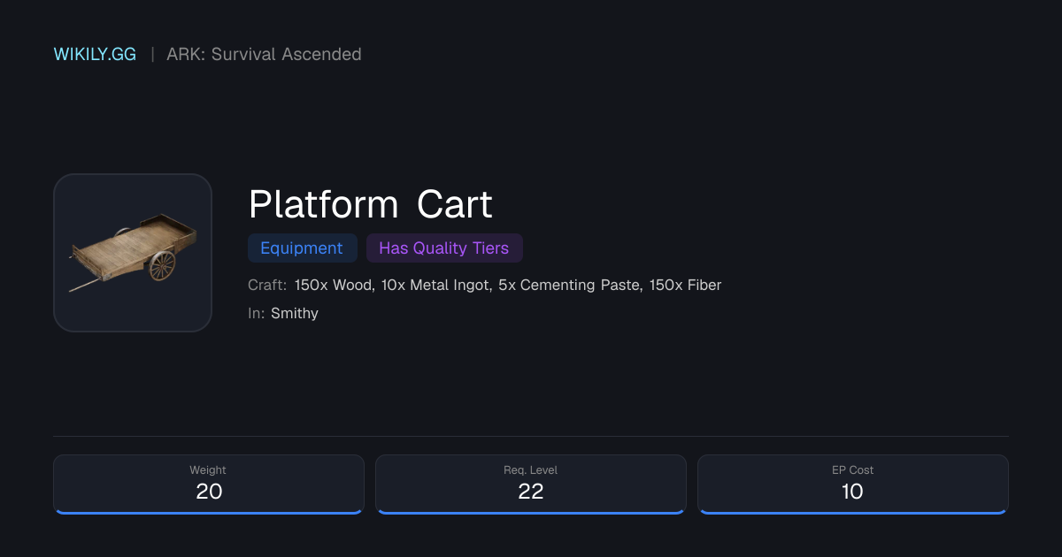 Platform Cart - ARK: Survival Ascended