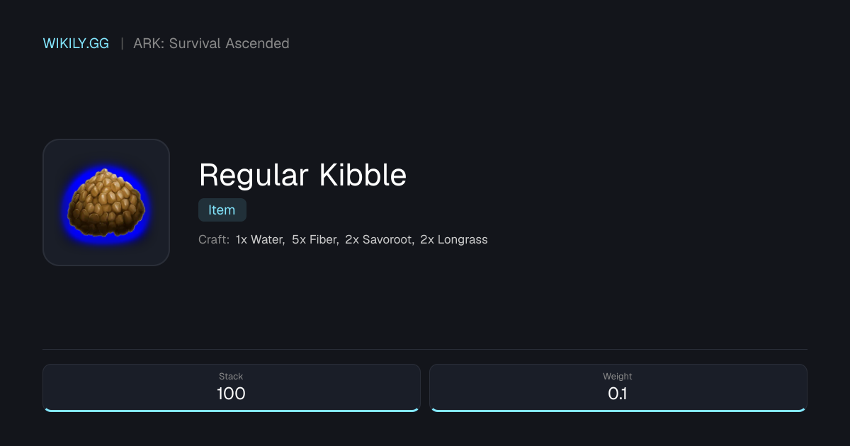 Regular Kibble - ARK: Survival Ascended