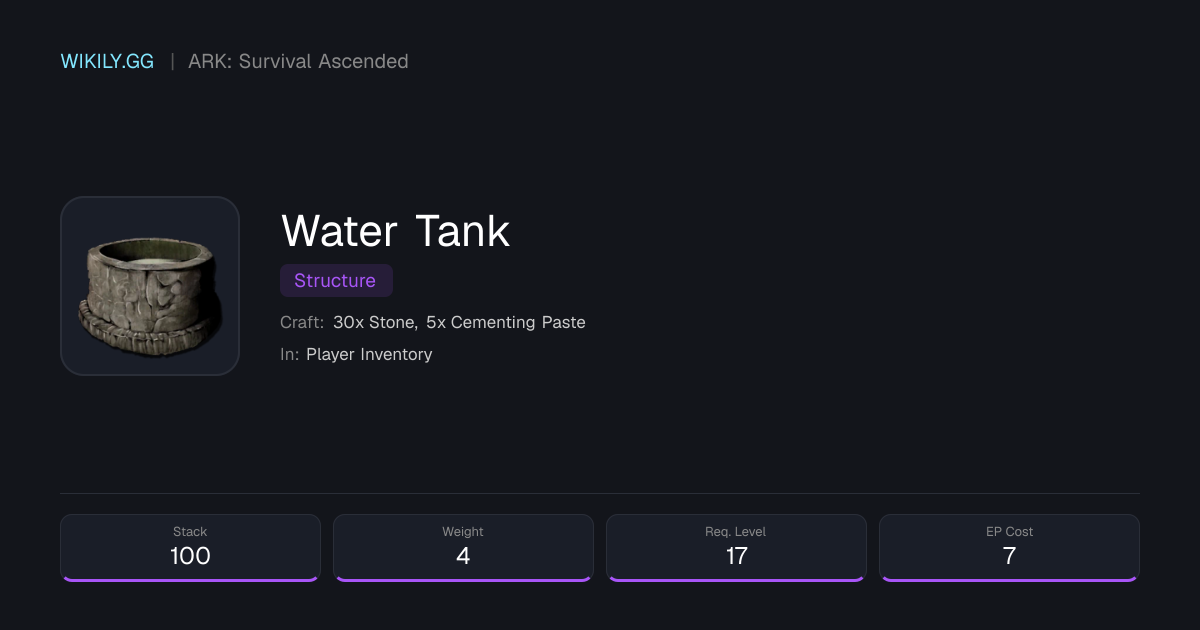 Water Tank - ARK: Survival Ascended