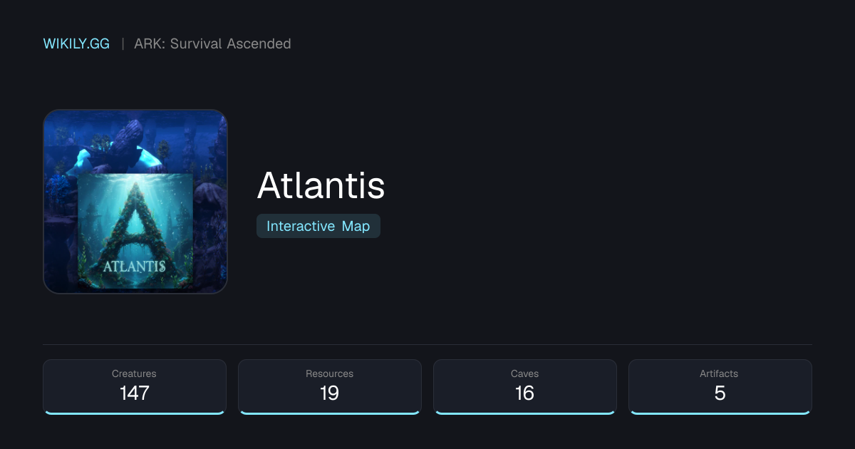 Atlantis Resource Map - Spawns & Caves - ARK: Survival Ascended