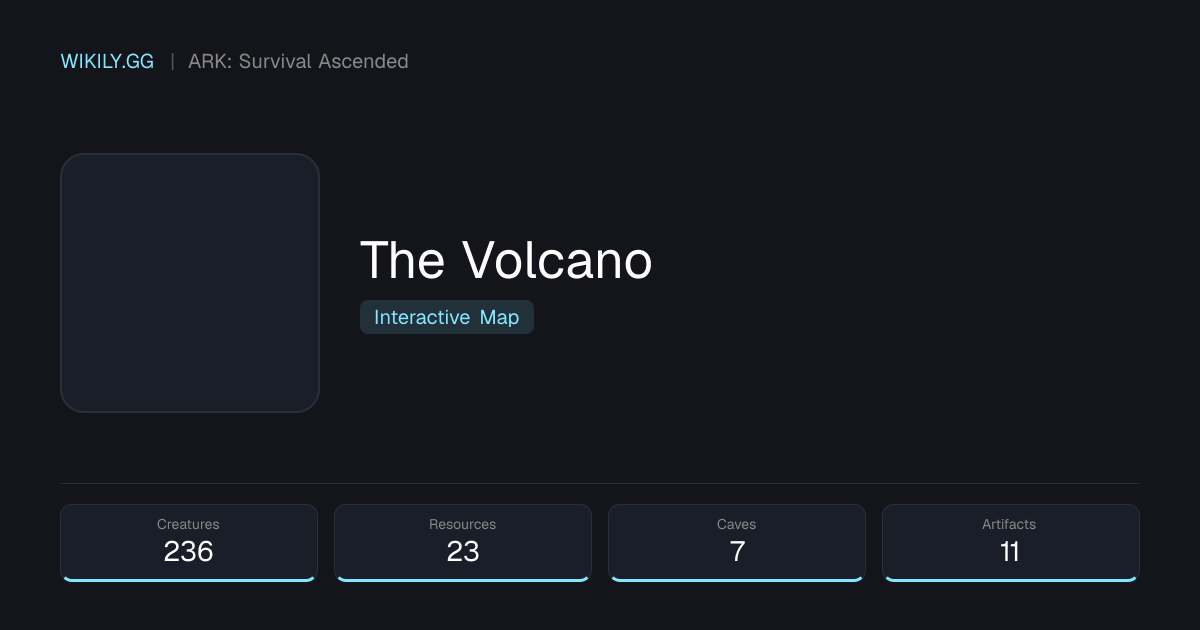 The Volcano Resource Map - Spawns & Caves - ARK: Survival Ascended