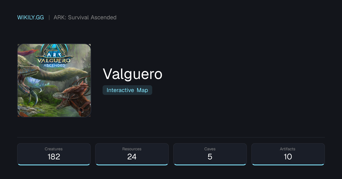 Valguero Resource Map - Spawns & Caves - ARK: Survival Ascended