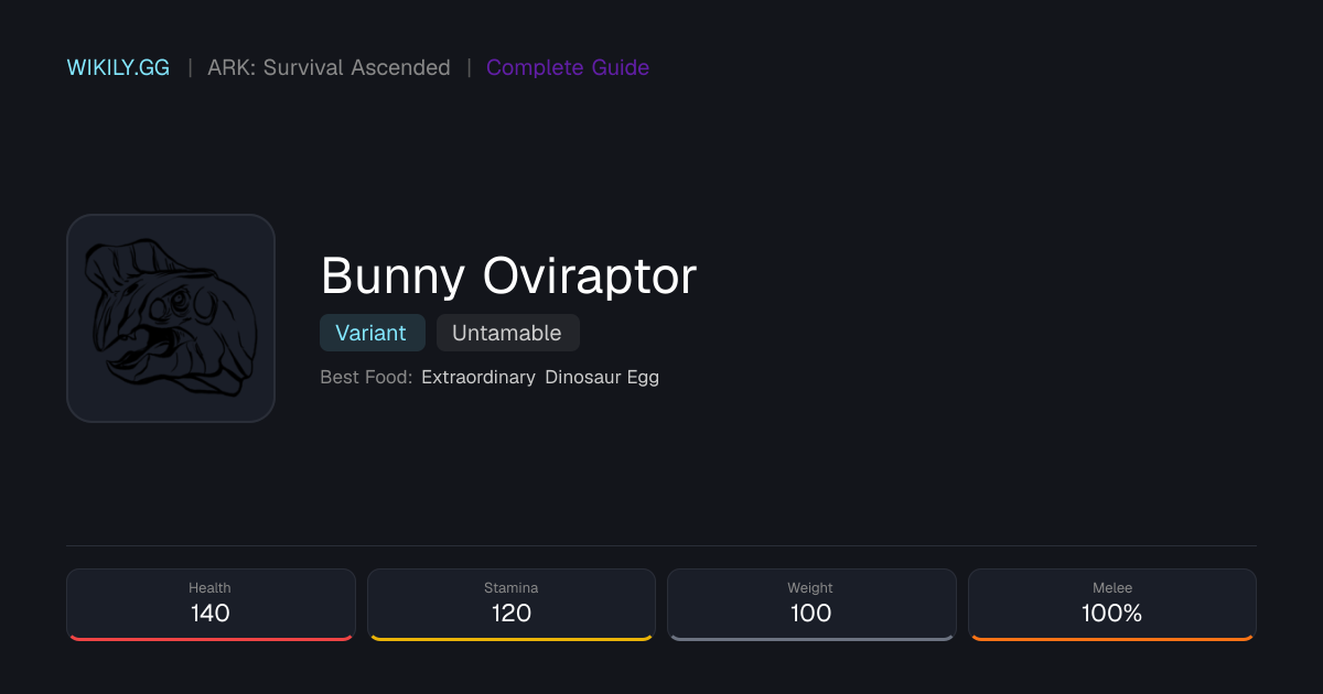 Bunny Oviraptor - ARK: Survival Ascended