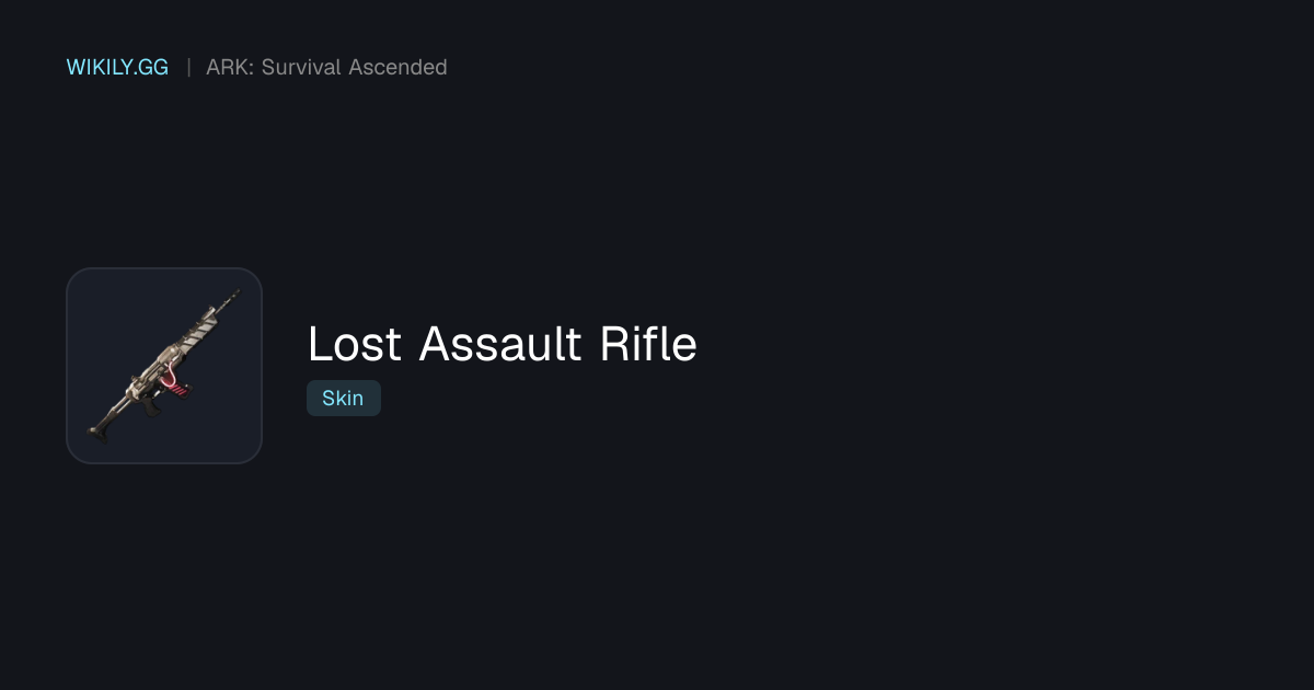 Lost Assault Rifle - ARK: Survival Ascended