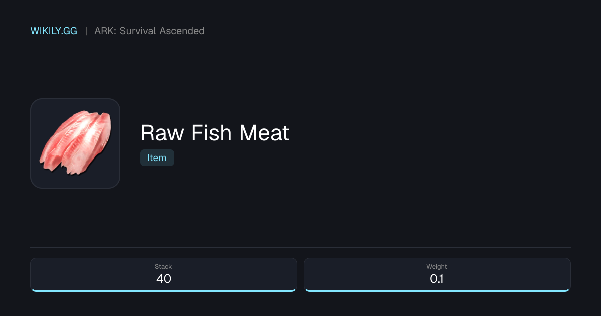 Pescado crudo - ARK: Survival Ascended