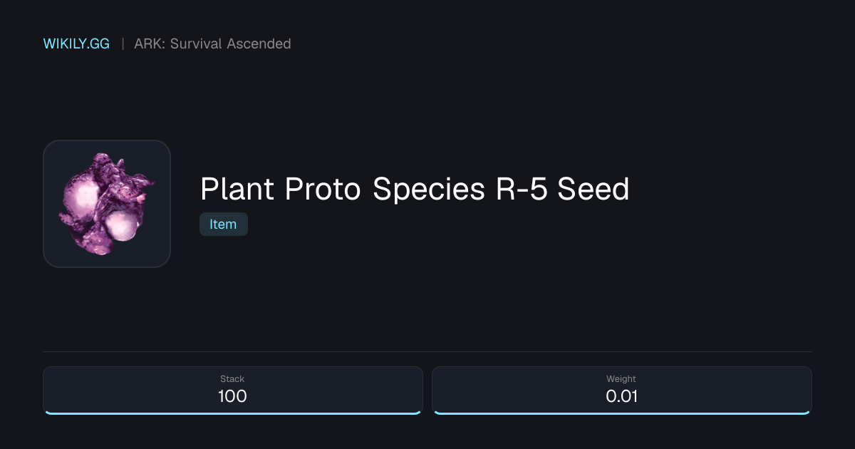 Plant Proto Species R-5 Seed - ARK: Survival Ascended