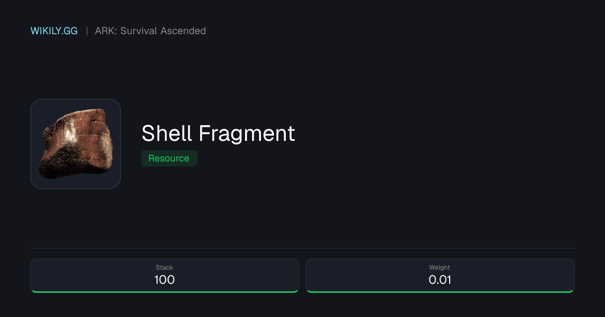 Shell Fragment - ARK: Survival Ascended