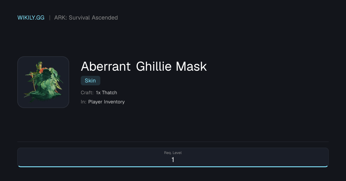 Aberrant Ghillie Mask - ARK: Survival Ascended