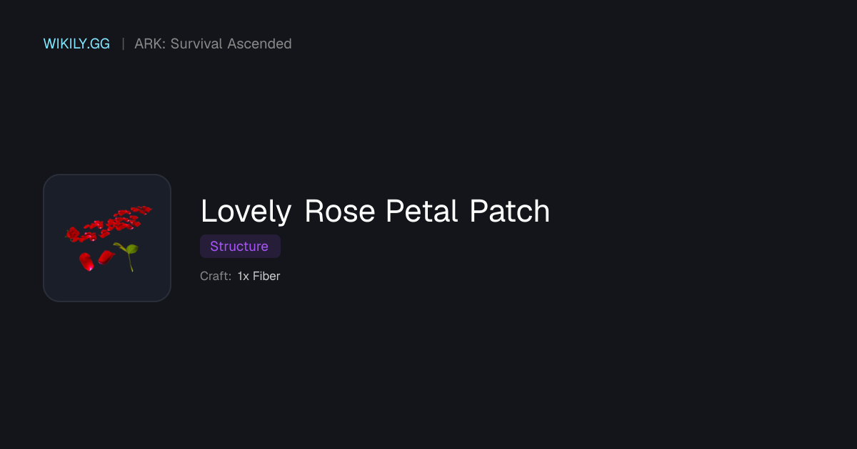 Lovely Rose Petal Patch - ARK: Survival Ascended