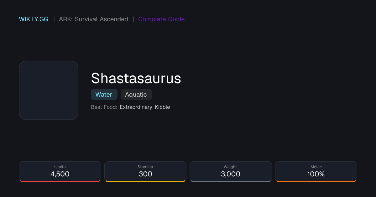 Shastasaurus - ARK: Survival Ascended