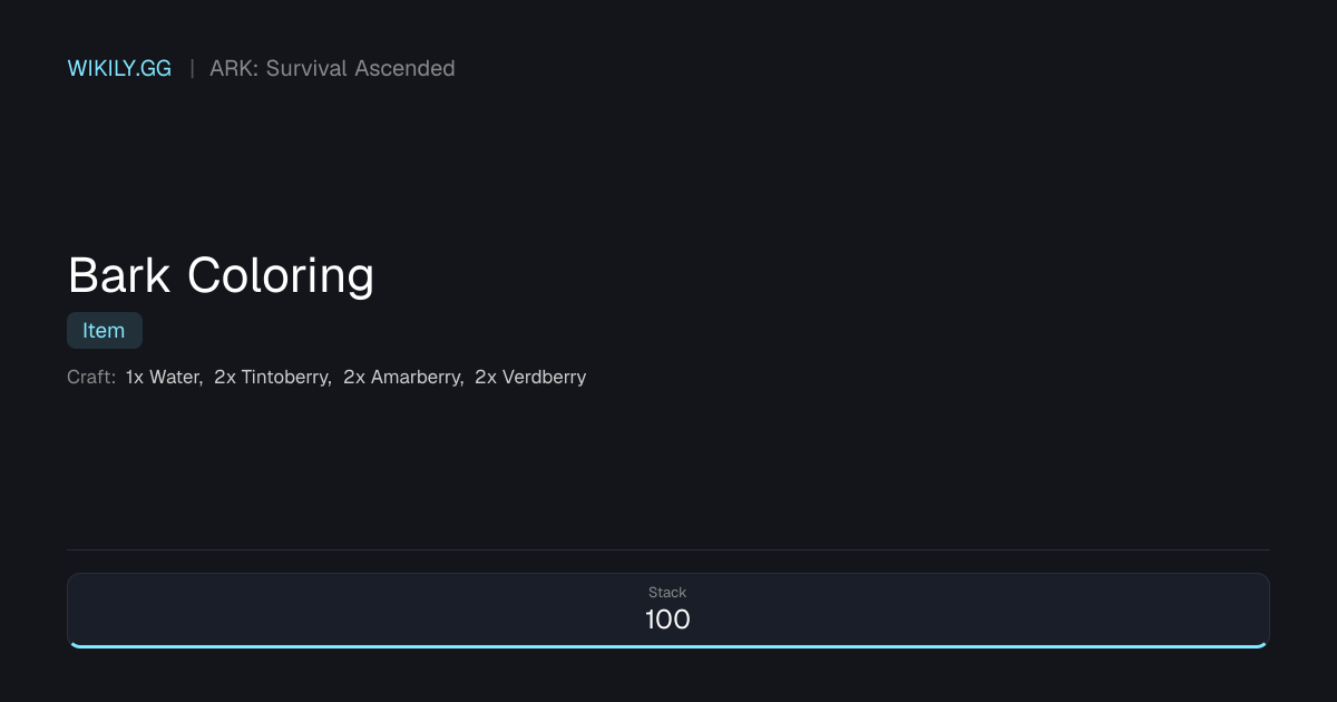 Bark Coloring - ARK: Survival Ascended