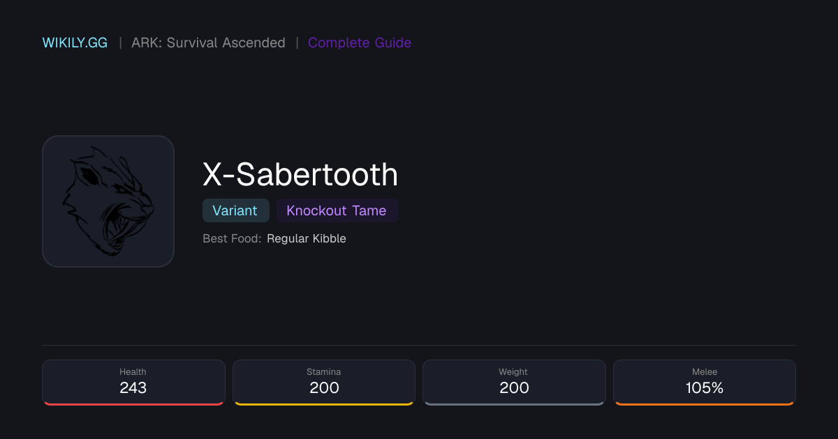X-Sabertooth - ARK: Survival Ascended