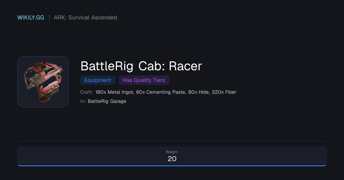 BattleRig Cab: Racer - ARK: Survival Ascended