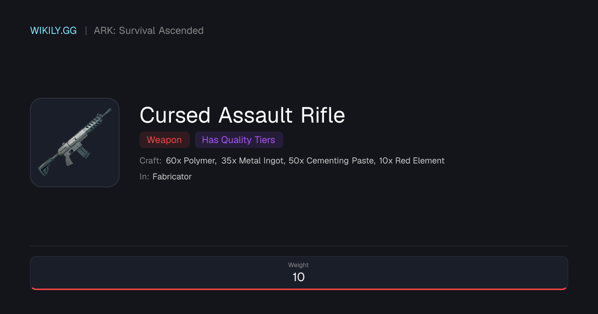Cursed Assault Rifle - ARK: Survival Ascended