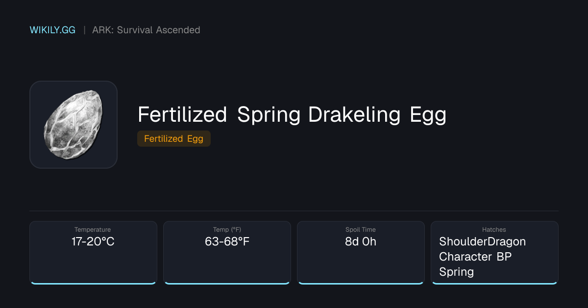 Fertilized Spring Drakeling Egg - ARK: Survival Ascended