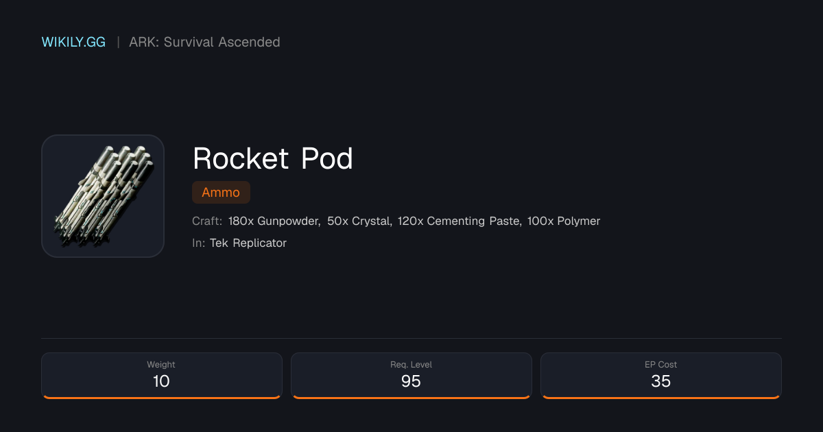Rocket Pod - ARK: Survival Ascended