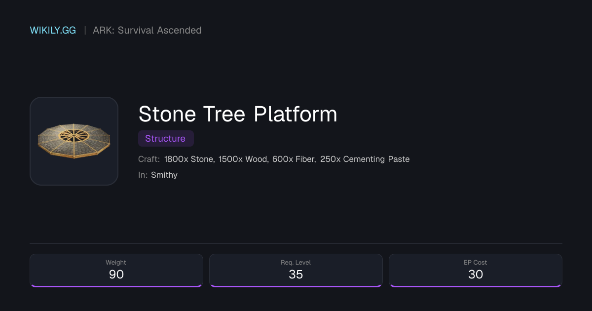 Stone Tree Platform - ARK: Survival Ascended