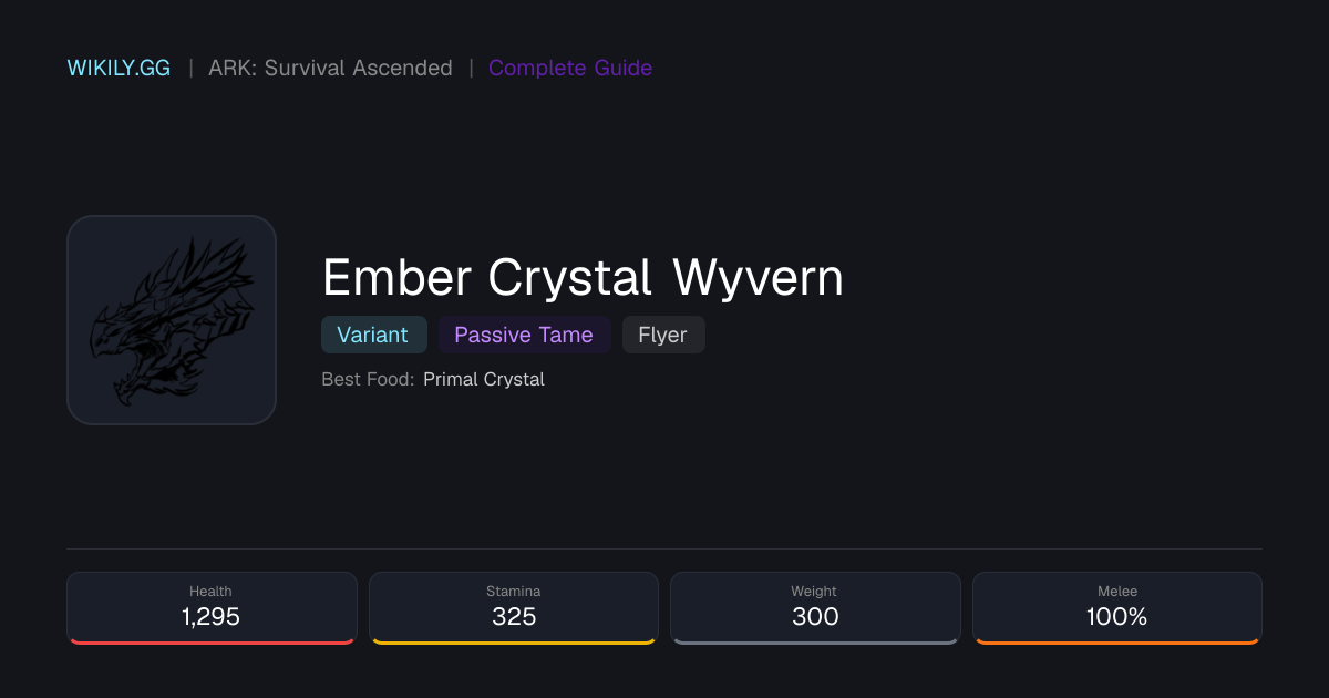 Ember Crystal Wyvern - ARK: Survival Ascended