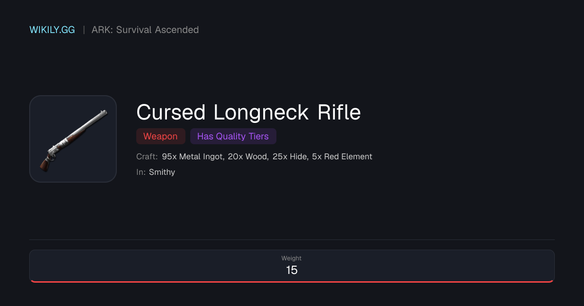 Cursed Longneck Rifle - ARK: Survival Ascended