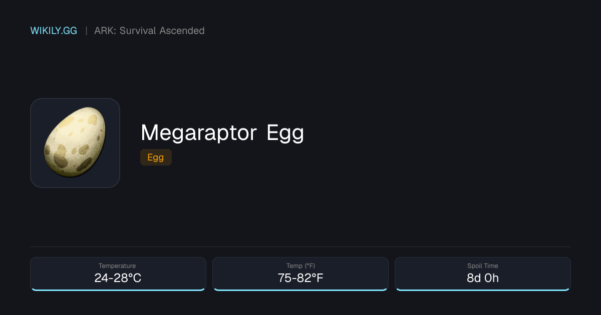 Megaraptor Egg - ARK: Survival Ascended